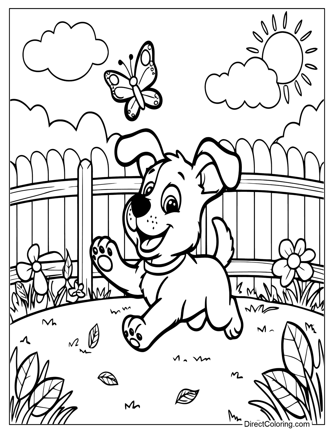 Puppy Printable Coloring Page